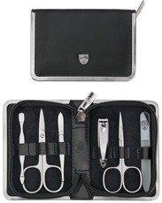 Kellermann 3 Swords Manicure Set - Black & Silver