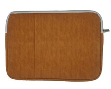 13" Laptop PU Leather Sleeve With Zip and compartments - Brown