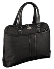 Black Ladies Shoulder Sling Laptop Bag 15.6" - Black