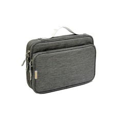 Portable Double-layer Tablet Travel Digital Storage Bag-Black