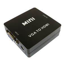 VGA 2 HDMI + R/L USB Powered - Black
