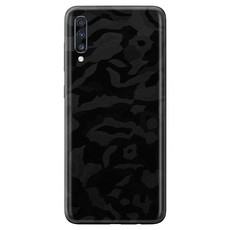 Black Camo Vinyl Wrap for Samsung Galaxy A70 - Two Pack
