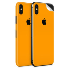 Matte Orange Vinyl Skin for iPhone X - Two Pack