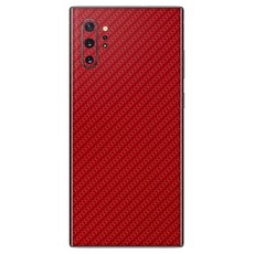 Red Carbon Fibre Vinyl Wrap for Samsung Note 10 Plus - Two Pack