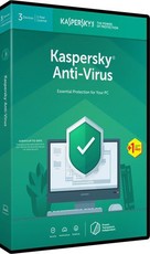 Kaspersky Anti-Virus 2019 3+1 free device 1yr DVD