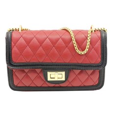 Blackcherry Quilted Structured Cross Body