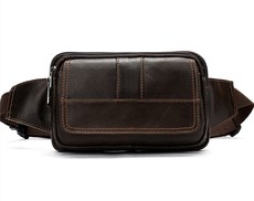 Casual Genuine Leather Cowhide Waist-Hip Moon Bag 8966
