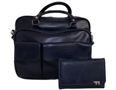 Fino 2 Pc Organizer Bag with Purse Set - Dark Blue
