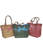 Fino 3 Piece Straw Beach Bag - Shopping Bag