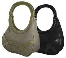 Fino Canvas Bag Set - Black and Green