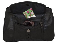 Fino Ladies Black Leather Handbag