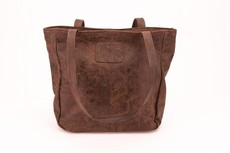 Maribu Leather MJ Handbag in Buffed Brown