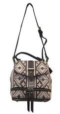 Nexco Women's PU Fashion Handbag - Cream/Brown