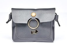 The Monaco Sling Bag With Ring Detail - Black
