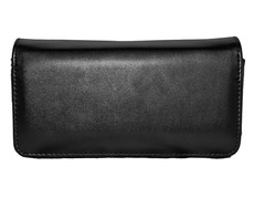 Fino Faux Leather Double Zipper Purse - Black