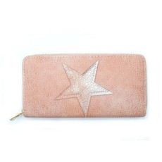 Lily & Rose Peach With Star Zip Through Purse