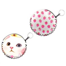 Pink Pixie 2 pack round flower pattern coin purses