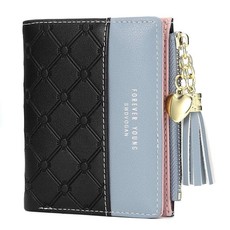 Swdvogan Small Zipper & Hasp Leather Women's Wallet with Tassle