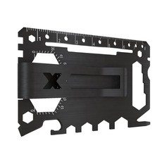 42-in-1 Steel Multi-tool Card with Moneyclip (Black)