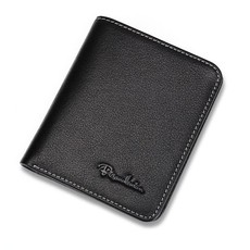 BISON DENIM Genuine Leather Thin Men's Wallet Card Holder