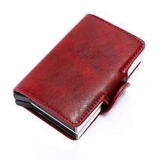 Double Aluminium RFID Credit Card Holder Case-Red