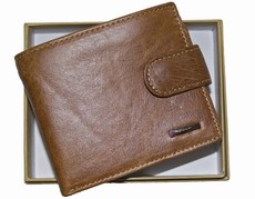 Fino Genuine Leather Bifold Wallets with Gift Box - Brown
