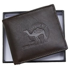 Fino Genuine Leather Bifold Wallets with Gift Box Brown