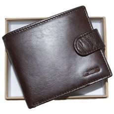 Fino Genuine Leather Cow Skin Wallet with Gift Box - Coffee