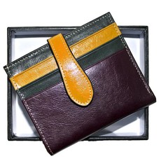 Fino Genuine Leather Multi-Card Wallets with Box - Multicolor