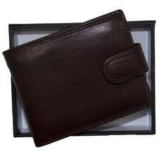 Fino Italian Leather Wallet with Box - Coffee