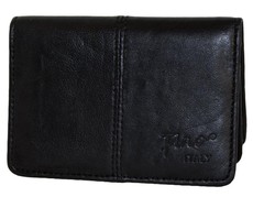 Fino Leather Card Holder - Black