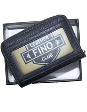 Fino Men's Genuine Leather Multi-Slot Card Wallet