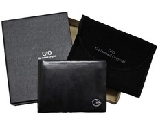 GIO Genuine Leather Multiple Storage Wallet - Black