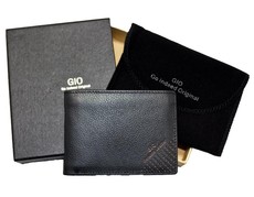 GIO Genuine Leather Wallet in Gift Box - Black