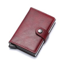 SIXTEEN10 Credit Card Pop Up Wallet with Clip - Red