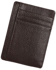 Skone Leather Minimalist Credit Card Wallet-RFID Blocking