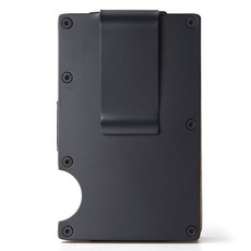 Slim Aluminium RFID Card Wallet with Moneyclip (Black)