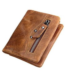 TUFF-LUV Genuine Leather Men's Wallet- Brown