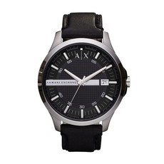 ARMANI EXCHANGE Mens Leather Watch - AX2101 (Black