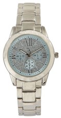 Bad Girl Lustre Analogue Watch - Silver and Blue