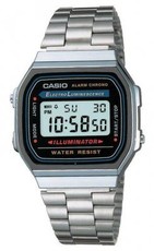 Casio Mens A168WA-1UWD Illuminator Retro Digital Watch