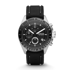 Fossil Men's Decker Silicone Watch - Black