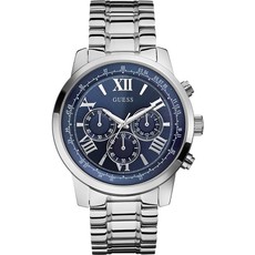 Guess Men's Dress Watch With Round Case - Silver