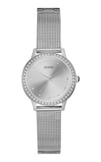 Guess Women's CHELSEA Silver Dial Watch With Round Case - Silver