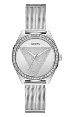 Guess Women's TRI GLITZ Watch With Round Case - Silver