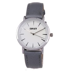 Ladies Soviet Silver Leather White Dial Watch - SSH008 - 04