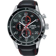 Lorus Gents Chronograph Watch WR 100m Date - Leather Strap