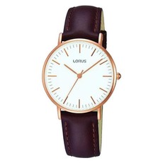 Lorus Ladies Rose Gold and Brown Leather Watch