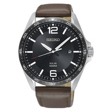 Seiko Gents Solar Powered Water Resistant Watch - Leather