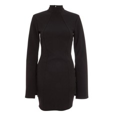 Quiz Ladies Open Back Mini Dress - Black